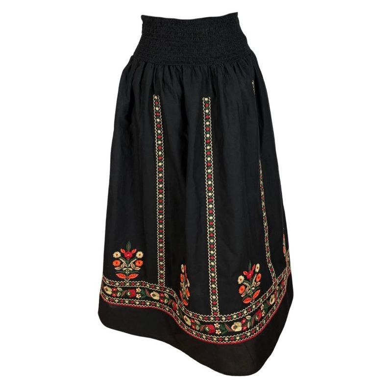 Fashion, accesorii si bijuterii - Femei - Imbracaminte femei - Fuste femei - Fusta dama 24F negru portocaliu , marime 2XL - Infinity.ro