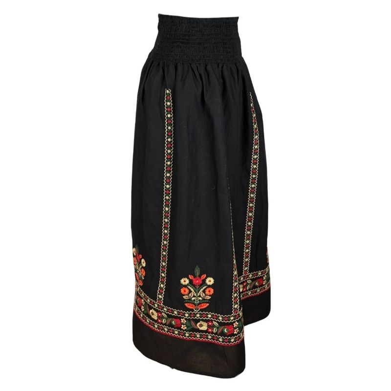 Fashion, accesorii si bijuterii - Femei - Imbracaminte femei - Fuste femei - Fusta dama 24F negru portocaliu , marime S - Infinity.ro
