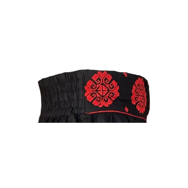 Fashion, accesorii si bijuterii - Femei - Imbracaminte femei - Fuste femei - Fusta dama cu model F3, negru/rosu, L - Infinity.ro