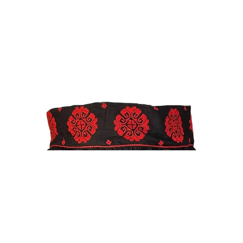 Fashion, accesorii si bijuterii - Femei - Imbracaminte femei - Fuste femei - Fusta dama cu model F3, negru/rosu, L - Infinity.ro