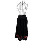 Fashion, accesorii si bijuterii - Femei - Imbracaminte femei - Fuste femei - Fusta dama din catifea negru/rosu , marime 3XL - Infinity.ro