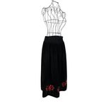 Fashion, accesorii si bijuterii - Femei - Imbracaminte femei - Fuste femei - Fusta dama din catifea negru/rosu , marime 3XL - Infinity.ro