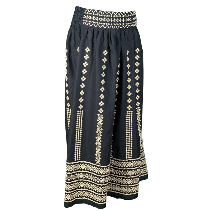 Fashion, accesorii si bijuterii - Femei - Imbracaminte femei - Fuste femei - Fusta dama R24F, negru/bej , marime M - Infinity.ro