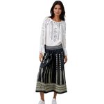 Fashion, accesorii si bijuterii - Femei - Imbracaminte femei - Fuste femei - Fusta dama R24F, negru/bej , marime M - Infinity.ro
