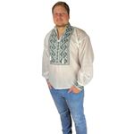 Fashion, accesorii si bijuterii - Barbati - Imbracaminte - Camasi barbati - Ie barbati CP26 alb crystal/olive , marimea S - Infinity.ro