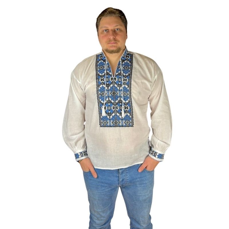 Fashion, accesorii si bijuterii - Barbati - Imbracaminte - Camasi barbati - Ie barbati CP26 alb/albastru , marimea 2XL - Infinity.ro