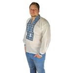 Fashion, accesorii si bijuterii - Barbati - Imbracaminte - Camasi barbati - Ie barbati CP26 alb/albastru , marimea 2XL - Infinity.ro