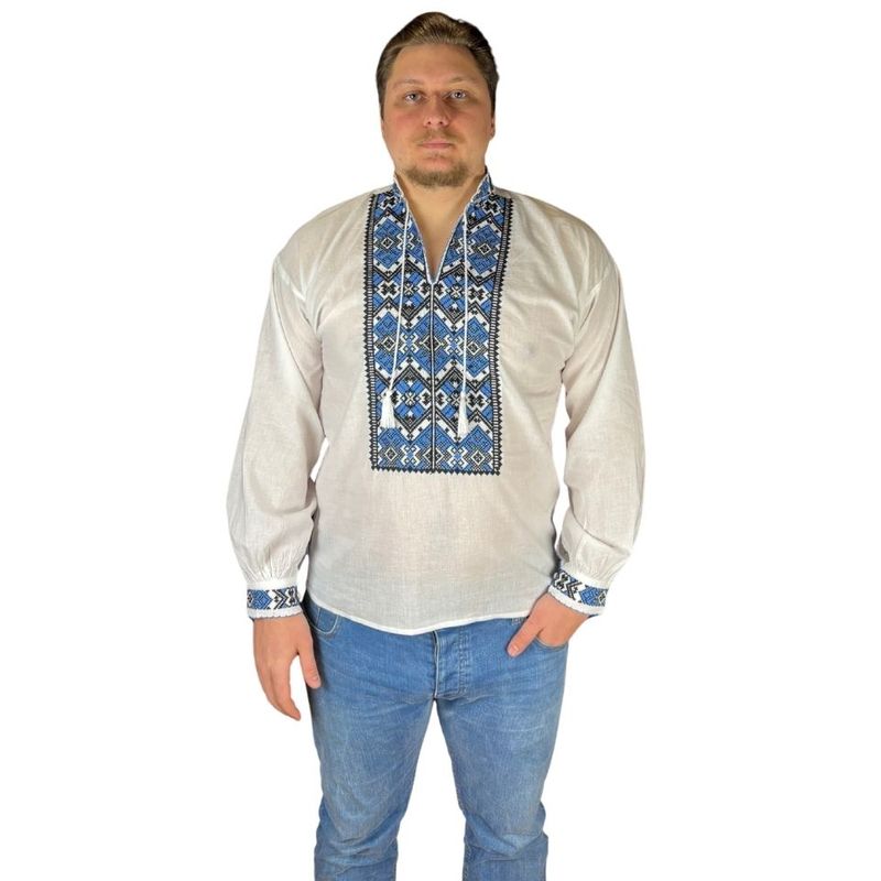 Fashion, accesorii si bijuterii - Barbati - Imbracaminte - Camasi barbati - Ie barbati CP26 alb/albastru , marimea 2XL - Infinity.ro