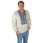 Fashion, accesorii si bijuterii - Barbati - Imbracaminte - Camasi barbati - Ie barbati CP26 alb/albastru , marimea 2XL - Infinity.ro