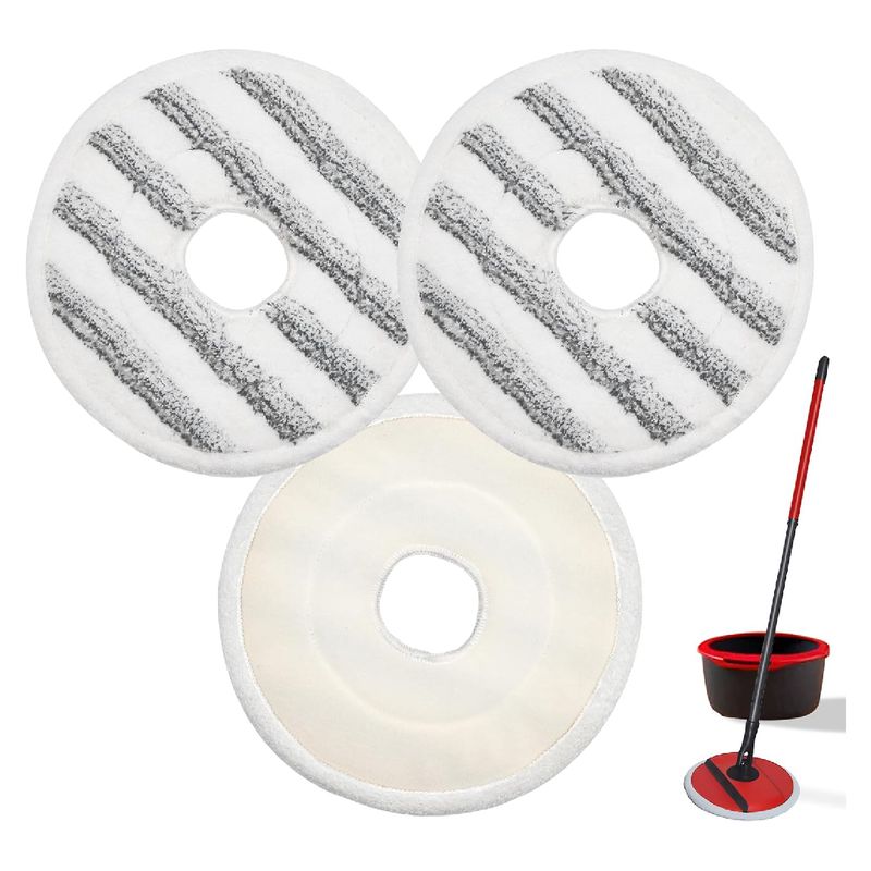 Electronice si Electrocasnice - Ingrijirea locuintei - Accesorii aparate pentru ingrijirea locuintei - Set 3 lavete PAA-home compatibile cu Vileda Spin Clean, microfibra pentru curatare eficienta - Infinity.ro