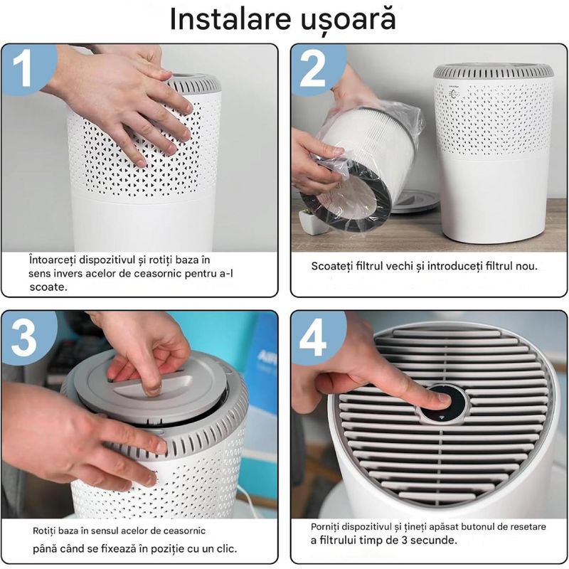 Electronice si Electrocasnice - Ingrijirea locuintei - Accesorii aparate pentru ingrijirea locuintei - Filtru PAA-home compatibil cu Philips Seria 600 AC0650 AC0651 FY0611/30, filtrare HEPA aer curat - Infinity.ro