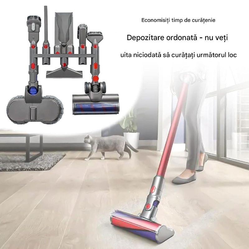 Electronice si Electrocasnice - Ingrijirea locuintei - Accesorii aparate pentru ingrijirea locuintei - Suport accesorii PAA-home compatibile cu Dyson V7 V8 V10 V11 V15, organizare eficienta si acces rapid - Infinity.ro