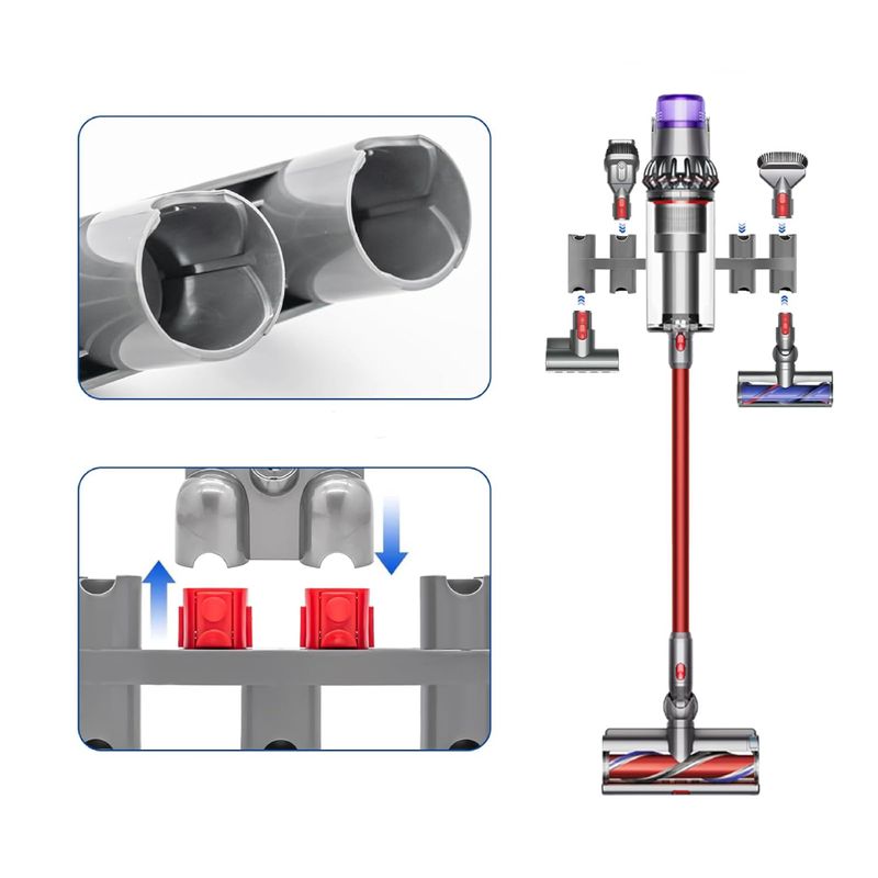Electronice si Electrocasnice - Ingrijirea locuintei - Accesorii aparate pentru ingrijirea locuintei - Suport accesorii PAA-home compatibile cu Dyson V7 V8 V10 V11 V15, organizare eficienta si acces rapid - Infinity.ro
