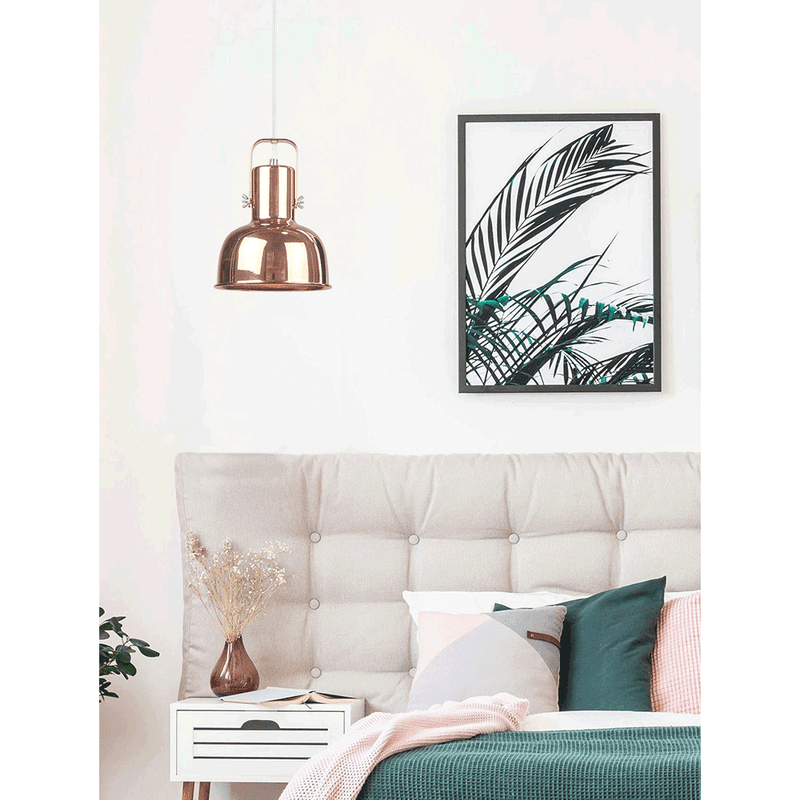 Casa si Gradina - Corpuri si surse de iluminat - Lustre si pendule - Lampa suspendata in stil retro, metal, roz auriu, AVIER TIP 3 - Infinity.ro