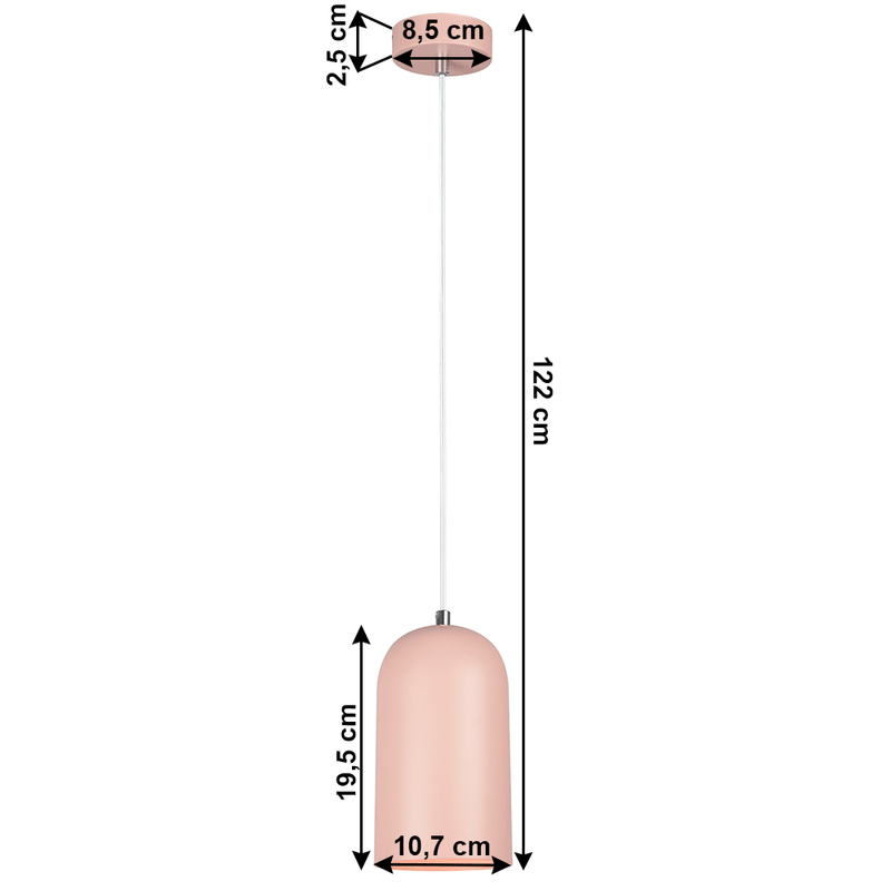 Casa si Gradina - Corpuri si surse de iluminat - Lustre si pendule - Lampa suspendata, roz, LUKEN - Infinity.ro