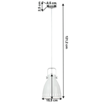 Casa si Gradina - Corpuri si surse de iluminat - Lustre si pendule - Lampa suspendata, alba / metalica, AIDEN TIP 3 - Infinity.ro