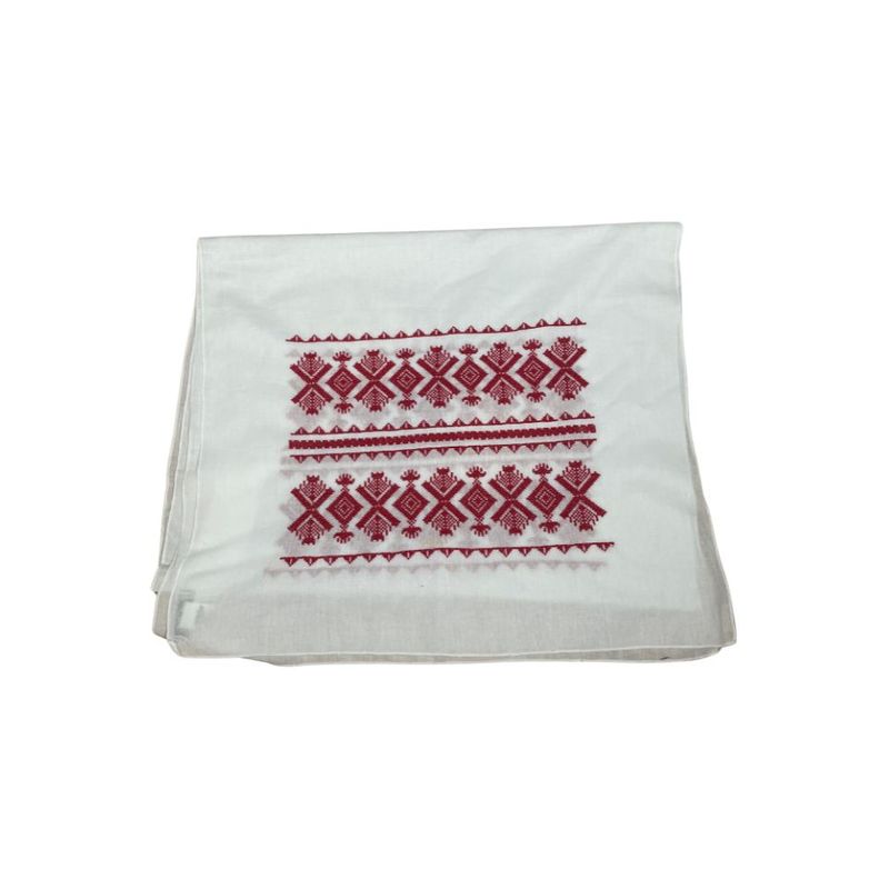 Fashion, accesorii si bijuterii - Femei - Accesorii femei - Esarfe si fulare femei - Marama traditionala dama MCP alb/rosu - Infinity.ro