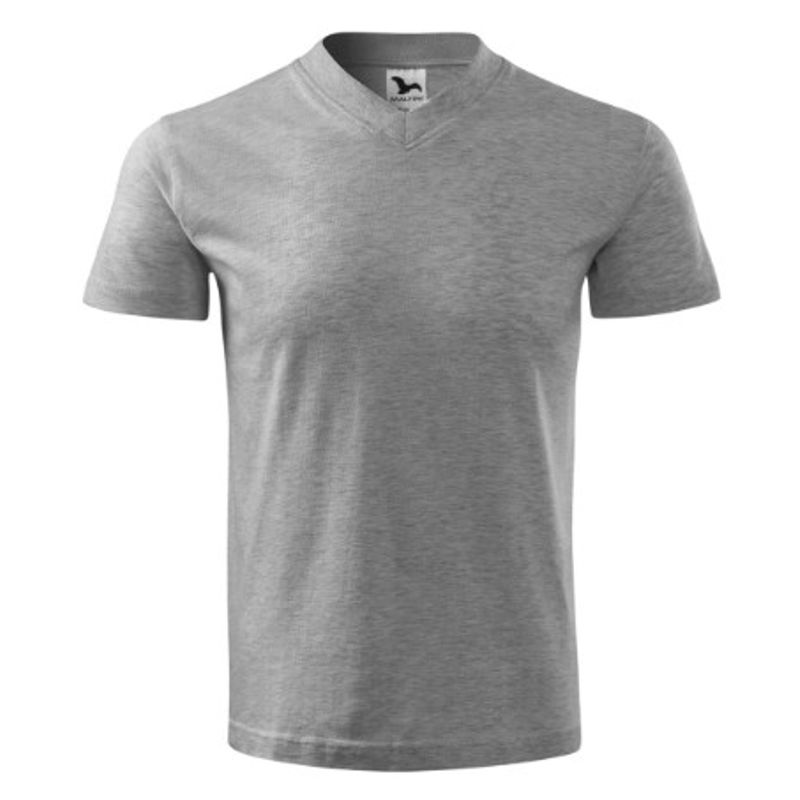 Fashion, accesorii si bijuterii - Barbati - Imbracaminte - Tricouri si bluze barbati - Tricou unisex, V-neck 102, Malfini Gri 2XL - Infinity.ro