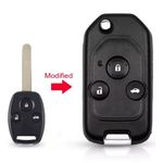 Auto si Moto - Piese auto si accesorii - Caroserie - Usi auto si accesorii - Carcasa cheie auto pliabila transformatoare, compatibila cu Honda Accord, Civic, CR-V, Fit, 3 butoane, lama inclusa - Infinity.ro