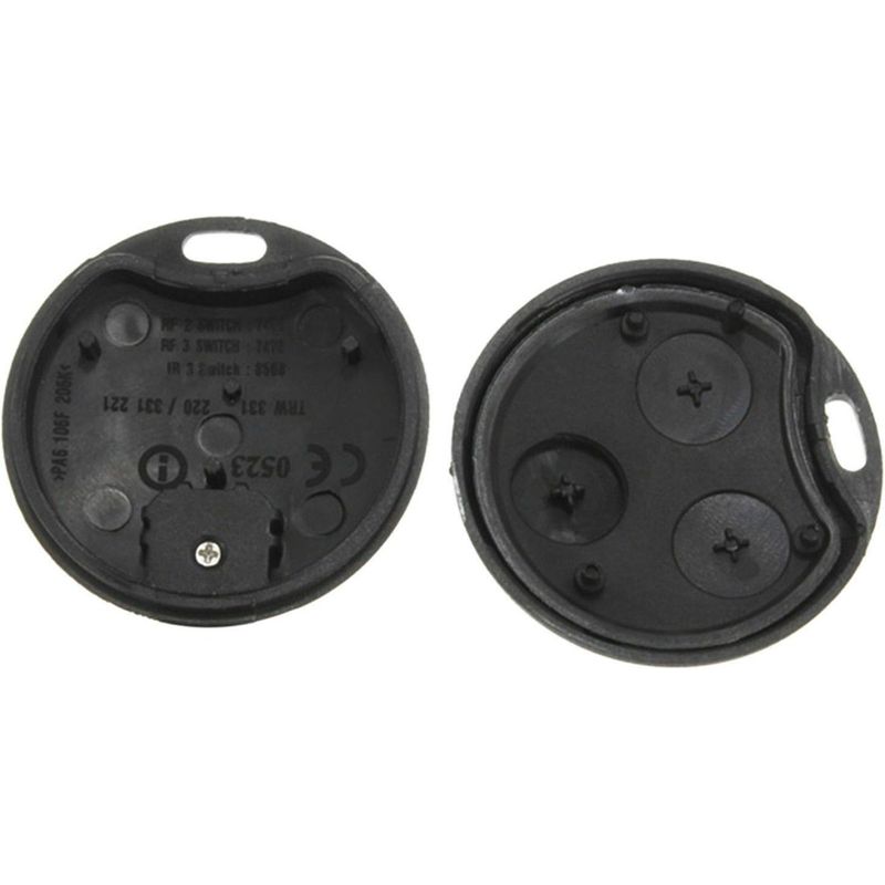 Auto si Moto - Piese auto si accesorii - Caroserie - Usi auto si accesorii - Carcasa cheie telecomanda Techstar compatibila Smart Fortwo 450/City-Coupe/Cabrio, Roadster, Forfour, 3 butoane, neagra - Infinity.ro