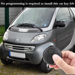 Auto si Moto - Piese auto si accesorii - Caroserie - Usi auto si accesorii - Carcasa cheie telecomanda Techstar compatibila Smart Fortwo 450/City-Coupe/Cabrio, Roadster, Forfour, 3 butoane, neagra - Infinity.ro
