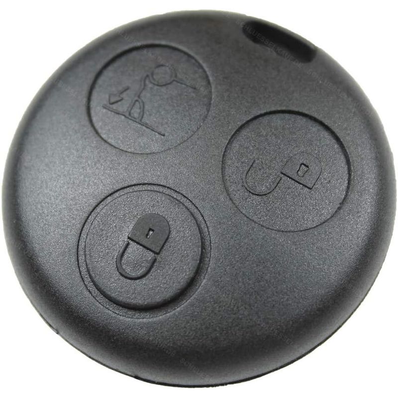 Auto si Moto - Piese auto si accesorii - Caroserie - Usi auto si accesorii - Carcasa cheie telecomanda Techstar compatibila Smart Fortwo 450/City-Coupe/Cabrio, Roadster, Forfour, 3 butoane, neagra - Infinity.ro