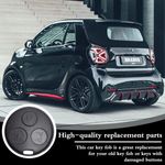 Auto si Moto - Piese auto si accesorii - Caroserie - Usi auto si accesorii - Carcasa cheie telecomanda Techstar compatibila Smart Fortwo 450/City-Coupe/Cabrio, Roadster, Forfour, 3 butoane, neagra - Infinity.ro