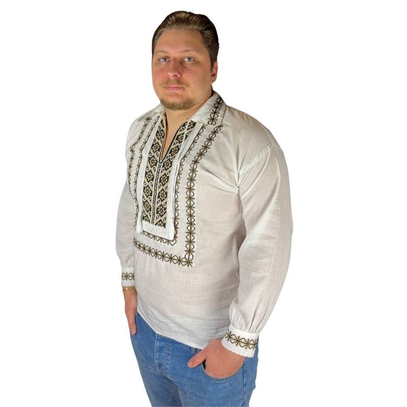 Fashion, accesorii si bijuterii - Barbati - Imbracaminte - Camasi barbati - Ie barbati CP26 alb/crem , marimea XL - Infinity.ro