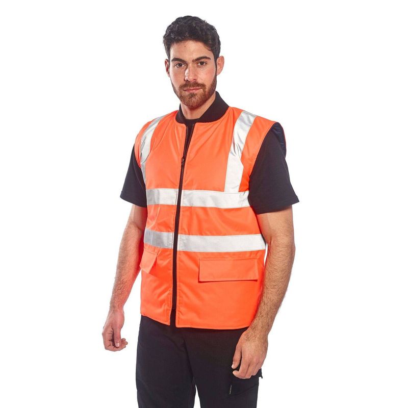 Casa si Gradina - Constructii - Echipamente de lucru - Imbracaminte protectia muncii - Vesta de protectie Termica Reversibila Hi-Vis Portwest, S469 M Portocaliu - Infinity.ro