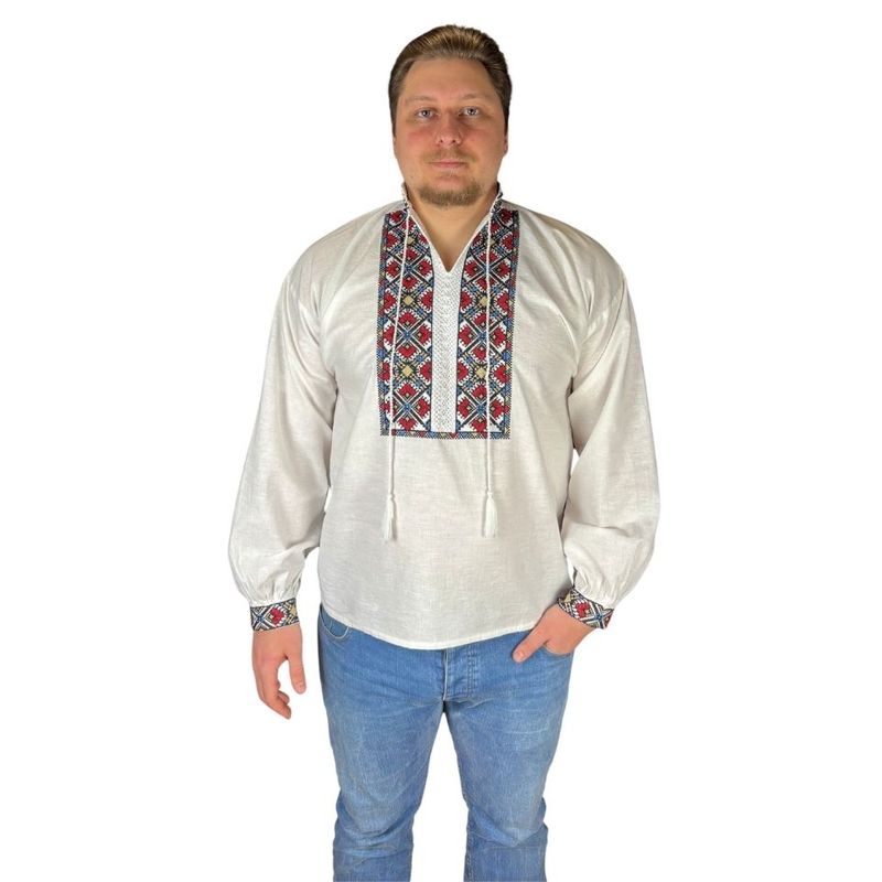 Fashion, accesorii si bijuterii - Barbati - Imbracaminte - Camasi barbati - Ie barbati CP26 alb/rosu bordo , marimea 2XL - Infinity.ro