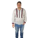 Fashion, accesorii si bijuterii - Barbati - Imbracaminte - Camasi barbati - Ie barbati CP26 alb/rosu cireasa , marimea 3XL - Infinity.ro