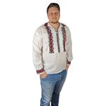 Fashion, accesorii si bijuterii - Barbati - Imbracaminte - Camasi barbati - Ie barbati CP26 alb/rosu cireasa , marimea 3XL - Infinity.ro