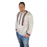 Fashion, accesorii si bijuterii - Barbati - Imbracaminte - Camasi barbati - Ie barbati CP26 alb/rosu cireasa , marimea L - Infinity.ro