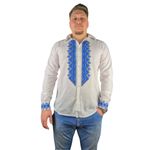 Fashion, accesorii si bijuterii - Barbati - Imbracaminte - Camasi barbati - Ie barbati CPB alb/albastru , marimea S - Infinity.ro