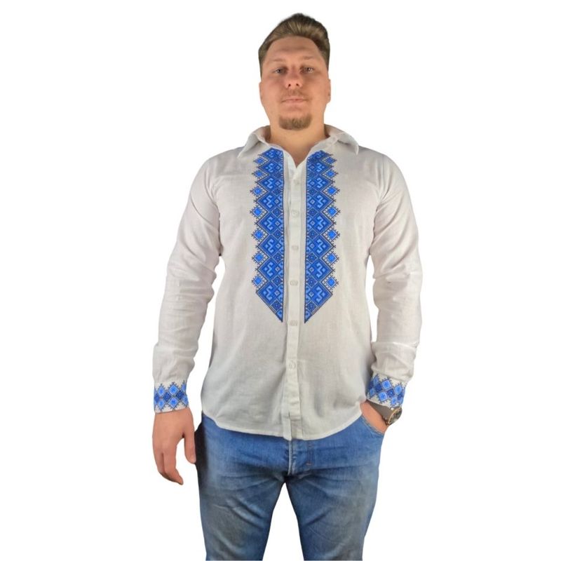 Fashion, accesorii si bijuterii - Barbati - Imbracaminte - Camasi barbati - Ie barbati CPB alb/albastru , marimea S - Infinity.ro