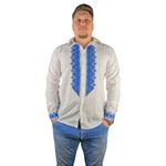 Fashion, accesorii si bijuterii - Barbati - Imbracaminte - Camasi barbati - Ie barbati CPB alb/albastru , marimea S - Infinity.ro