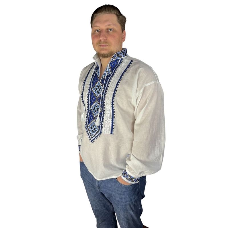 Fashion, accesorii si bijuterii - Barbati - Imbracaminte - Camasi barbati - Ie barbati CPB alb/bleu , marimea L - Infinity.ro