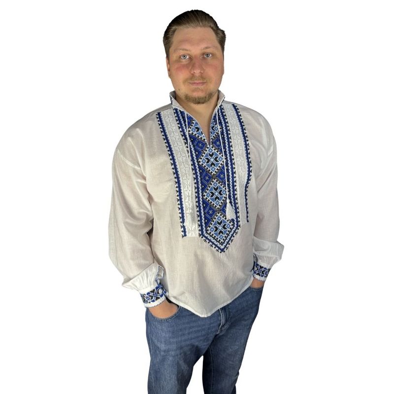 Fashion, accesorii si bijuterii - Barbati - Imbracaminte - Camasi barbati - Ie barbati CPB alb/bleu , marimea L - Infinity.ro