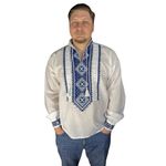 Fashion, accesorii si bijuterii - Barbati - Imbracaminte - Camasi barbati - Ie barbati CPB alb/bleu , marimea L - Infinity.ro