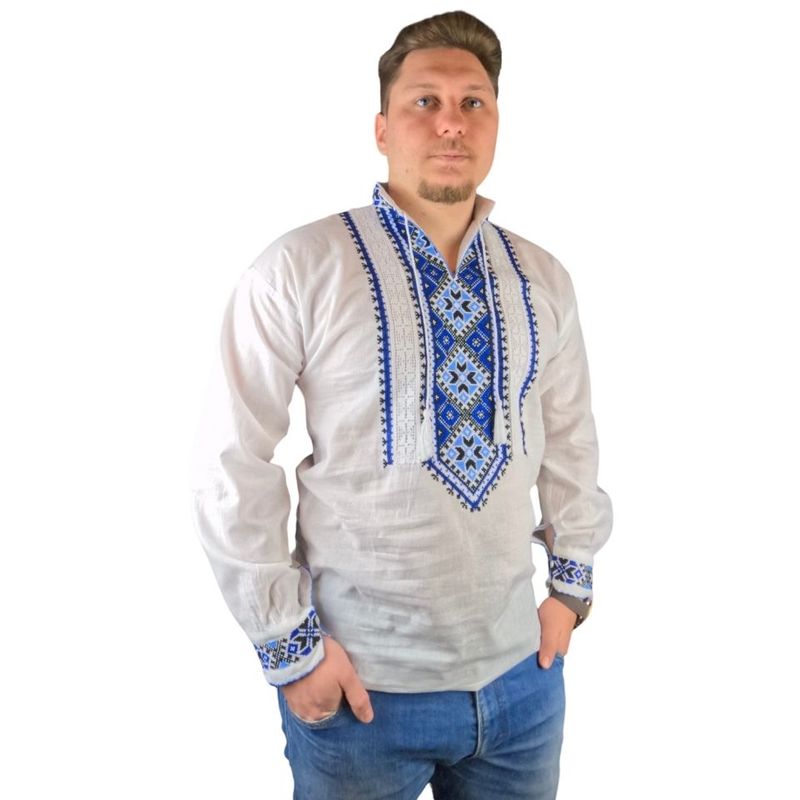 Fashion, accesorii si bijuterii - Barbati - Imbracaminte - Camasi barbati - Ie barbati CPB alb/bleu , marimea L - Infinity.ro