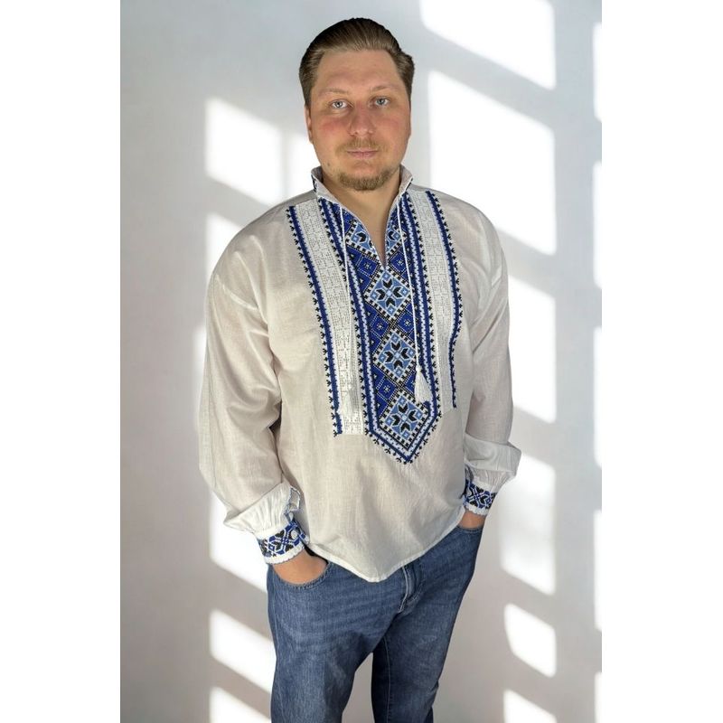 Fashion, accesorii si bijuterii - Barbati - Imbracaminte - Camasi barbati - Ie barbati CPB alb/bleu , marimea L - Infinity.ro