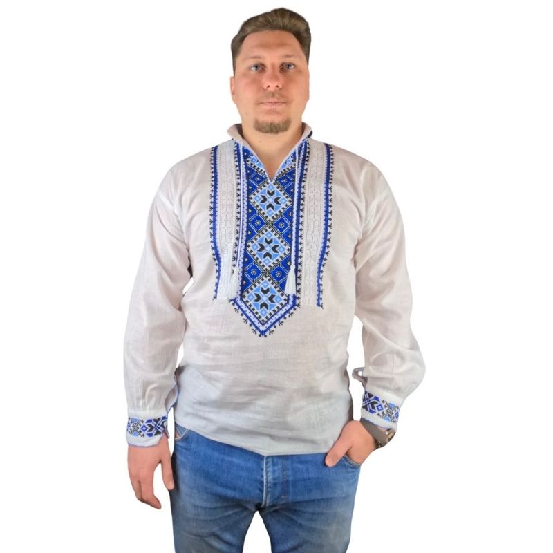Fashion, accesorii si bijuterii - Barbati - Imbracaminte - Camasi barbati - Ie barbati CPB alb/bleu , marimea L - Infinity.ro