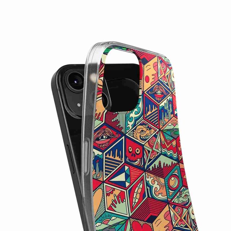 Laptop, Telefoane si Tablete - Telefoane mobile si accesorii - Accesorii Telefoane - Huse telefoane - Husa compatibila cu Samsung Galaxy A06 Silicon Gel Tpu Model Pop Art Geometric - Infinity.ro
