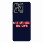 Laptop, Telefoane si Tablete - Telefoane mobile si accesorii - Accesorii Telefoane - Huse telefoane - Husa compatibila cu Realme C53 Silicon Gel Tpu Model No Music No Life - Infinity.ro