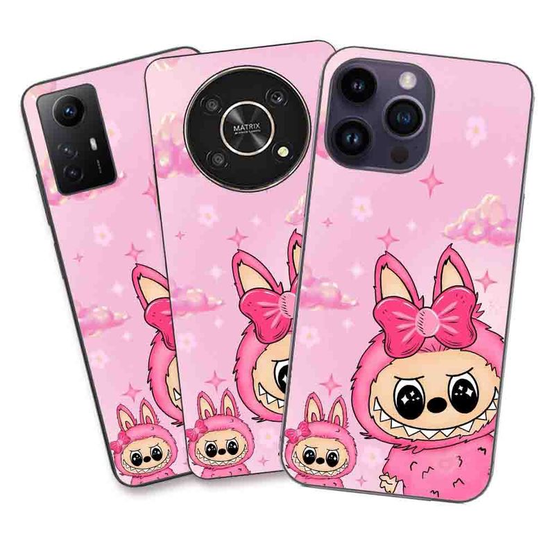 Laptop, Telefoane si Tablete - Telefoane mobile si accesorii - Accesorii Telefoane - Huse telefoane - Husa compatibila cu Oppo Reno6 Pro 5G Silicon Gel Tpu Model Labubu Pink Fantasy - Infinity.ro