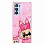 Laptop, Telefoane si Tablete - Telefoane mobile si accesorii - Accesorii Telefoane - Huse telefoane - Husa compatibila cu Oppo Reno6 Pro 5G Silicon Gel Tpu Model Labubu Pink Fantasy - Infinity.ro