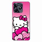 Laptop, Telefoane si Tablete - Telefoane mobile si accesorii - Accesorii Telefoane - Huse telefoane - Husa compatibila cu Realme C53 Silicon Gel Tpu Model Hello Kitty Pink Hearts - Infinity.ro