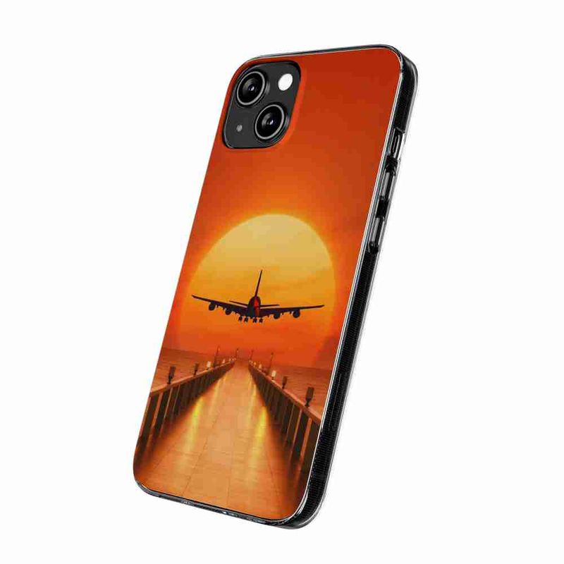 Laptop, Telefoane si Tablete - Telefoane mobile si accesorii - Accesorii Telefoane - Huse telefoane - Husa compatibila cu Oppo Reno5 Lite Silicon Gel Tpu Model Airplane Sunset - Infinity.ro