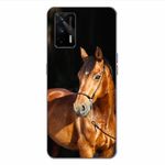 Laptop, Telefoane si Tablete - Telefoane mobile si accesorii - Accesorii Telefoane - Huse telefoane - Husa compatibila cu Realme GT Silicon Gel Tpu Model Cal pe Fundal Negru - Infinity.ro