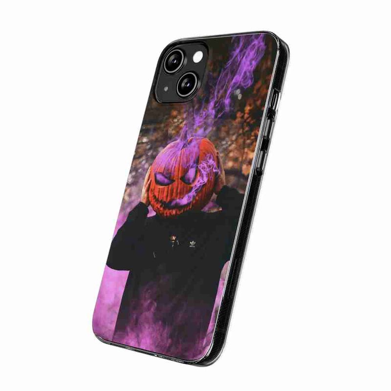 Laptop, Telefoane si Tablete - Telefoane mobile si accesorii - Accesorii Telefoane - Huse telefoane - Husa compatibila cu Samsung Galaxy A01 Core Silicon Gel Tpu Model Halloween Cap Dovleac cu Fum - Infinity.ro
